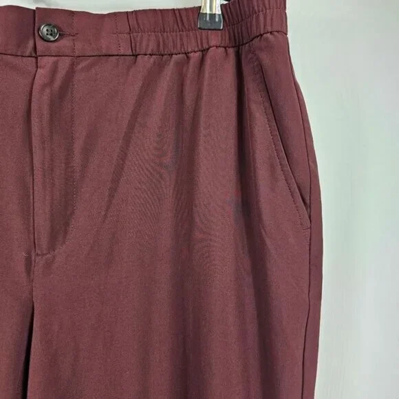 Banana Republic Lightweight Pants In Burgundy - Size L - Picture 4 of 8